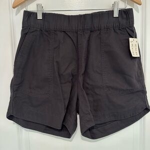 LIV Outdoor Women's Soft Black Casual Pull On Twill Shorts with Pockets
